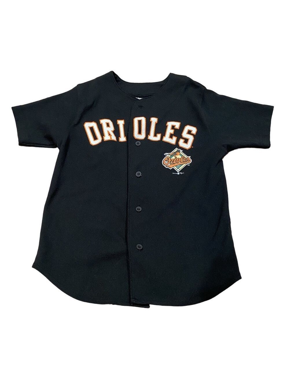 Vintage 2003 MLB Baltimore Orioles Baseball Jersey Black Kids Youth Medium 10-12